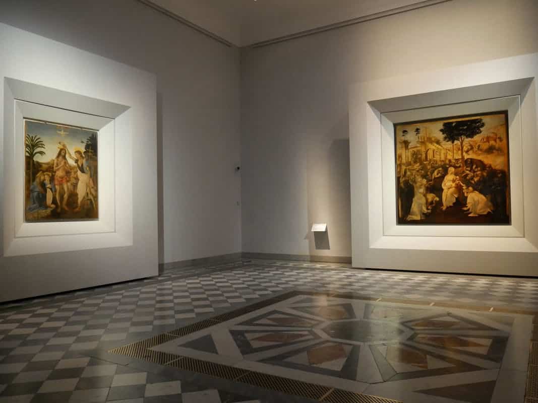 leonardo da vinci room uffizi